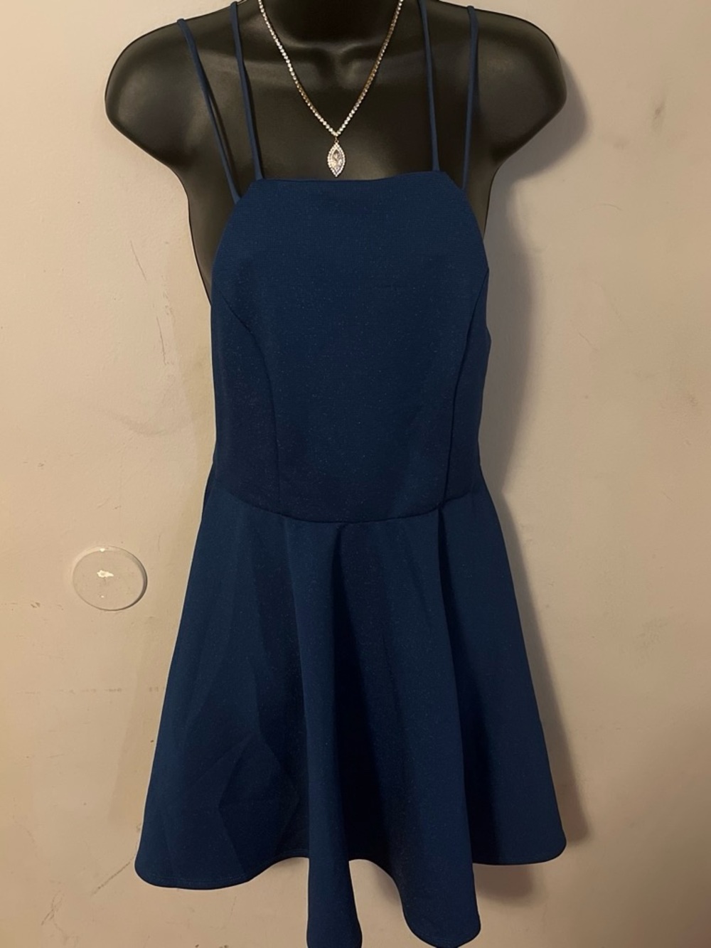 Charlotte Russe Navy Double-Strap Mini Dress